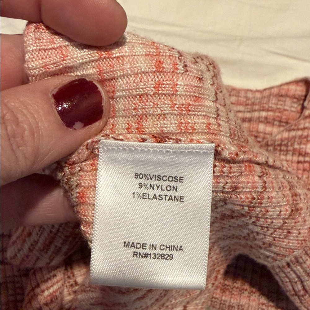 h:ours Poppy Spacedye Sweater Pink Marled Knit Crewneck Small - Picture 9 of 9